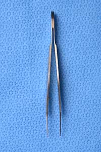 Castroviejo Suturing Forceps 4.25" (in varying sizes; 0.12mm teeth, 0.3 mm teeth, and 0.5mm teeth) with tying platform
